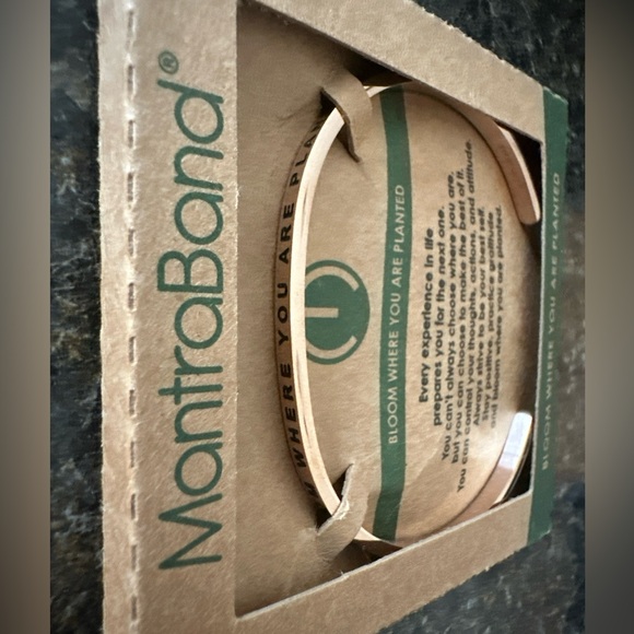 MantraBand Rose Gold Tone Bracelet “Bloom Where You Are Planted” - Picture 2 of 3